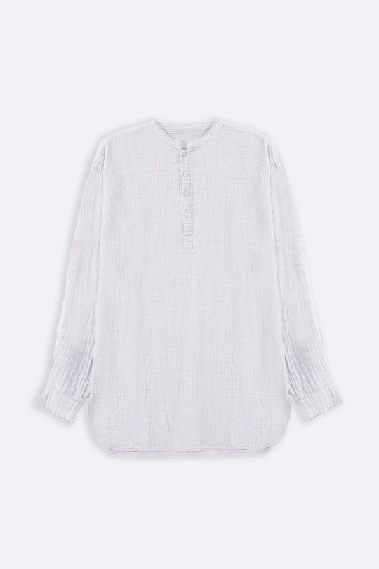 WHITE MUSLIN LONG SHIRT