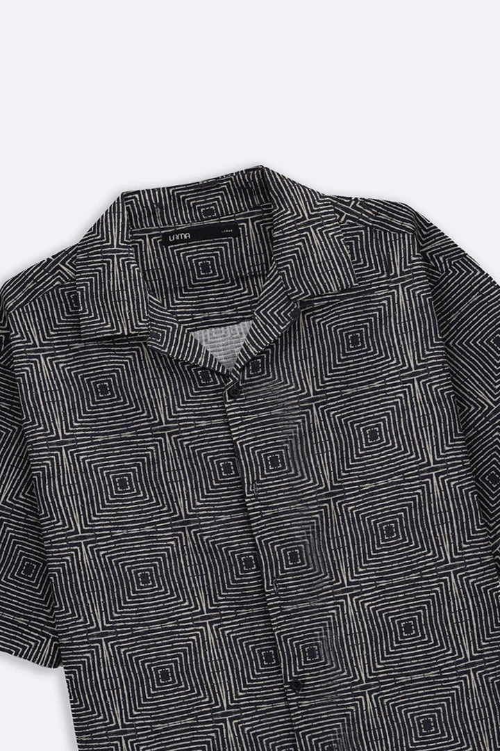 BLACK BATIK SAFARI SHIRT