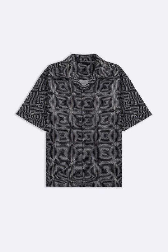 BLACK BATIK SAFARI SHIRT
