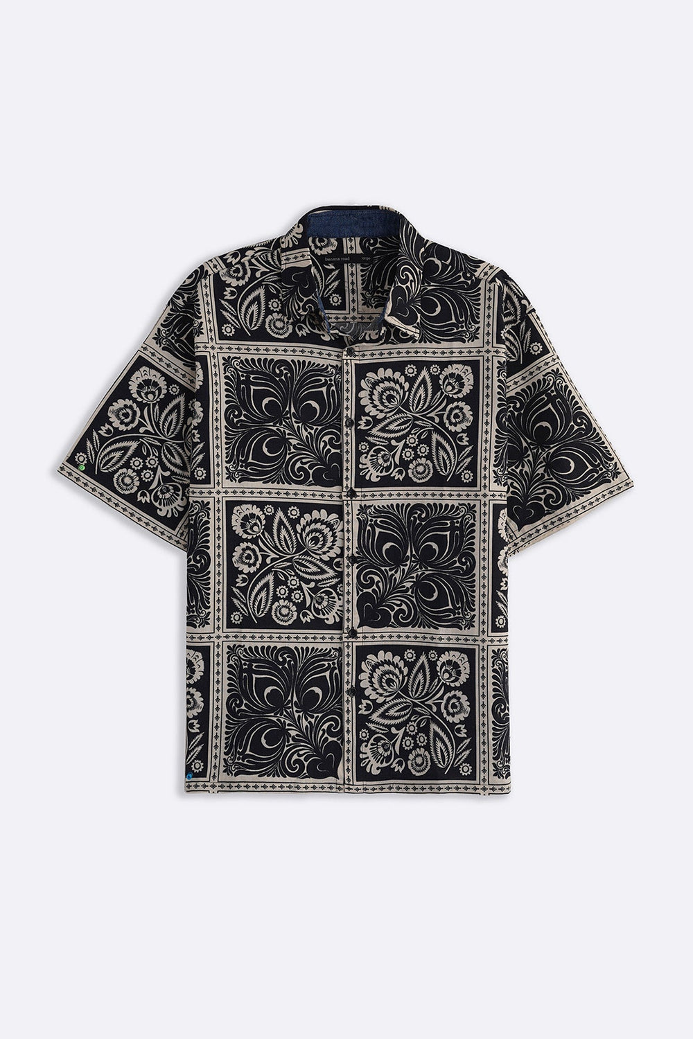 BLACK MONOCHROME RESORT SHIRT