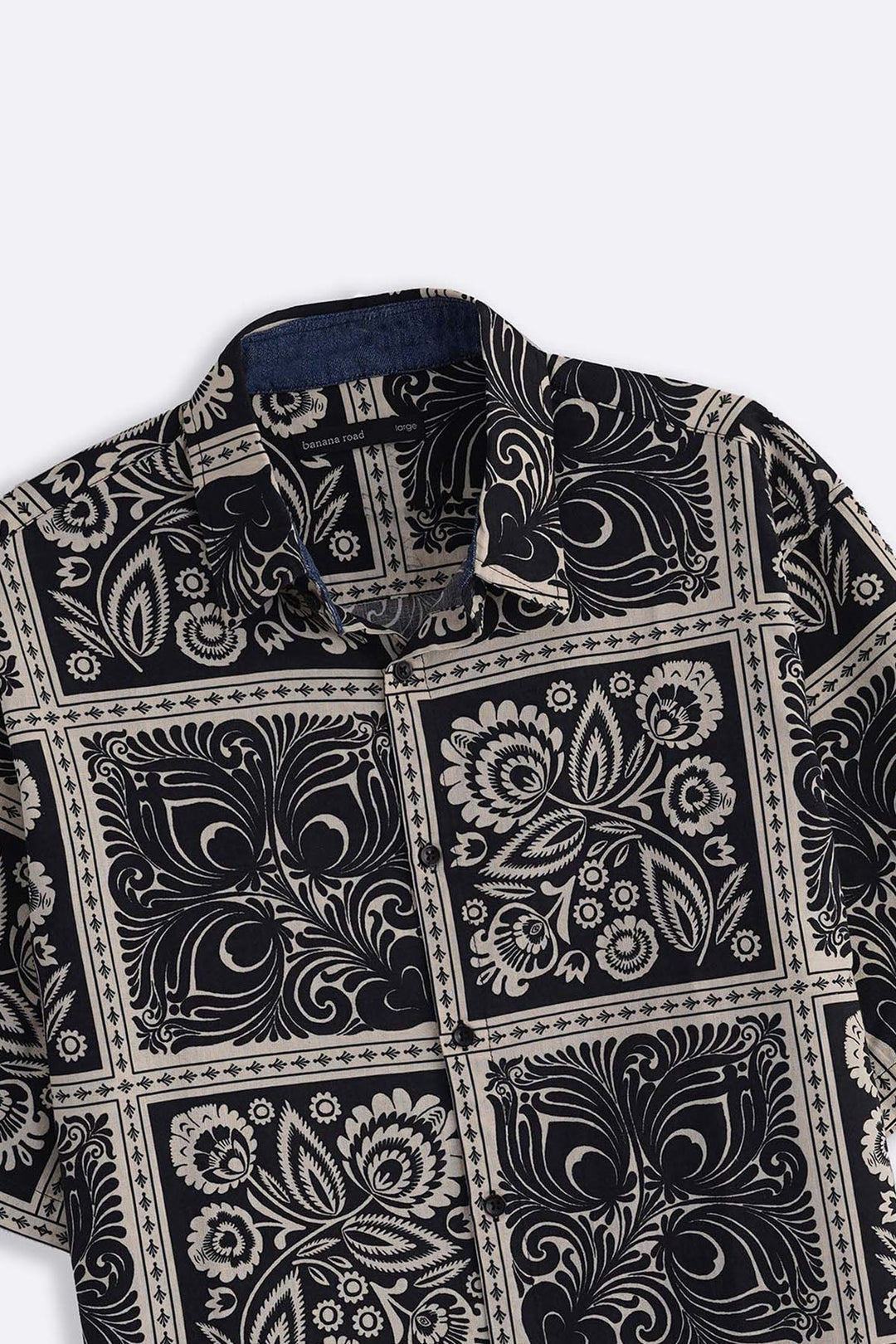 BLACK MONOCHROME RESORT SHIRT