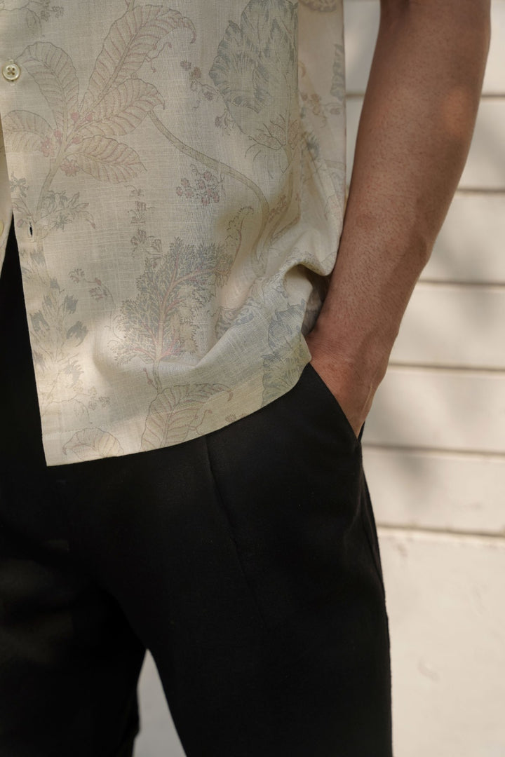 CREAM CHINTZ SAFARI SHIRT