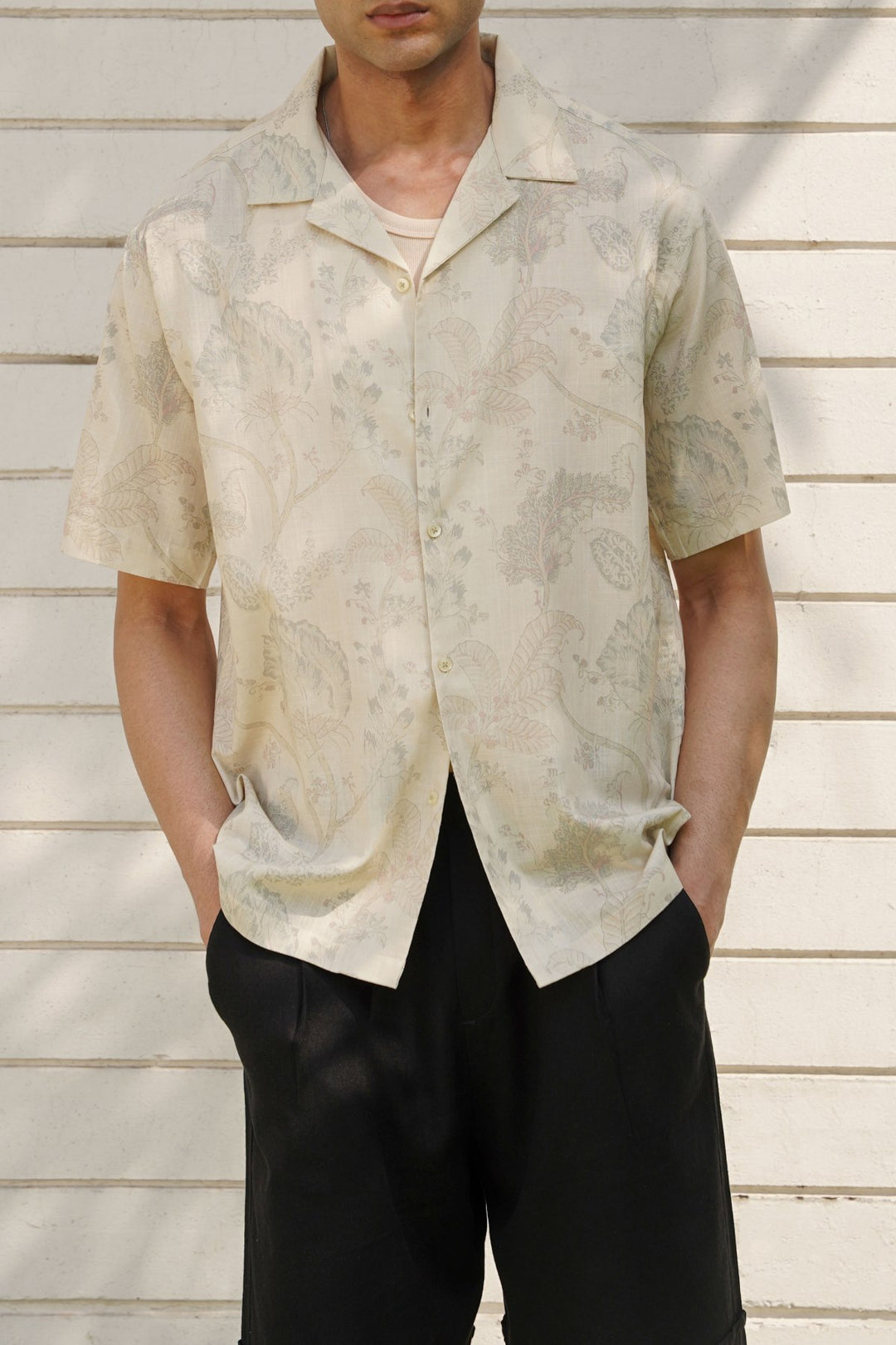 CREAM CHINTZ SAFARI SHIRT