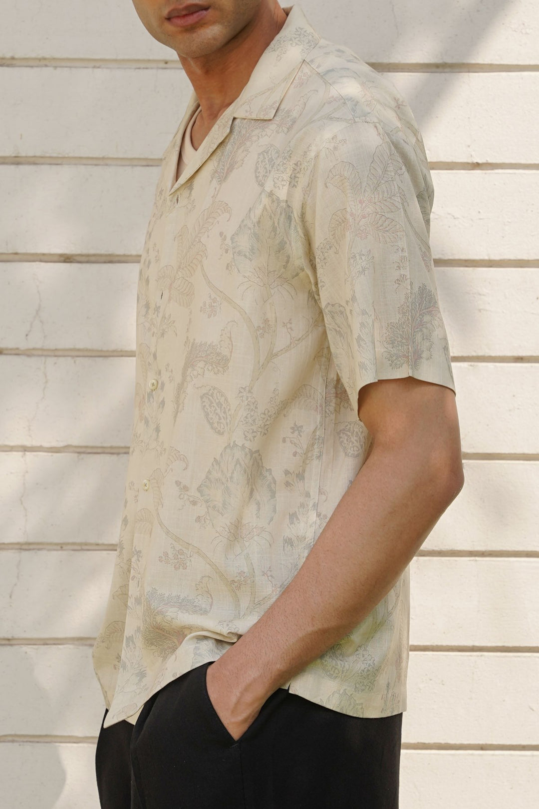 CREAM CHINTZ SAFARI SHIRT