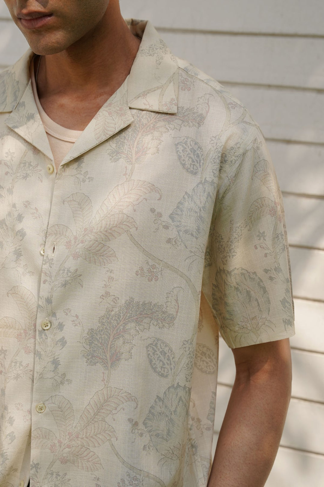 CREAM CHINTZ SAFARI SHIRT