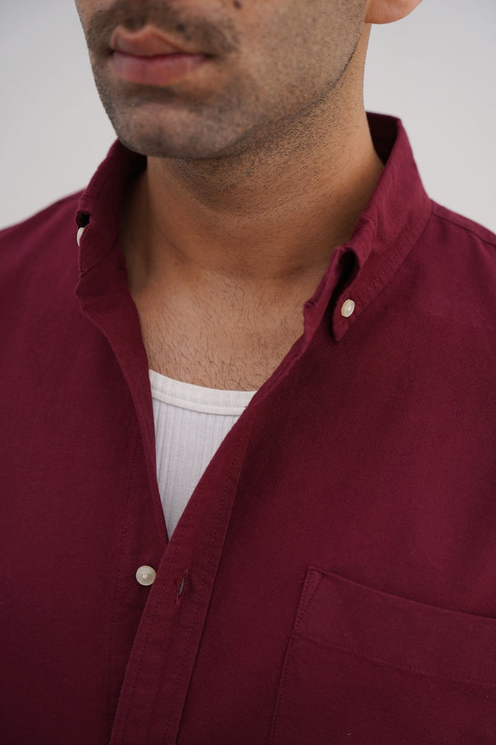 MAROON OXFORD SHIRT