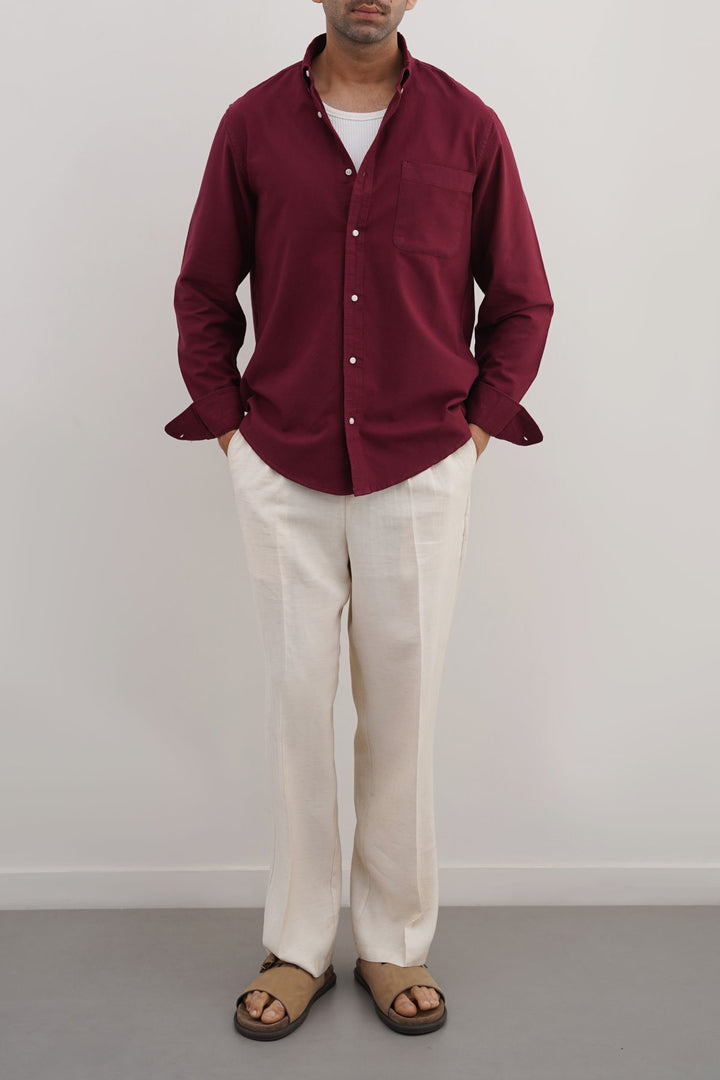 MAROON OXFORD SHIRT