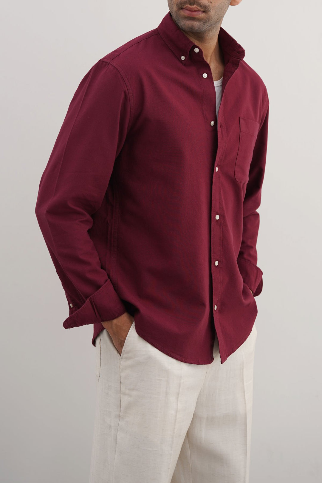 MAROON OXFORD SHIRT