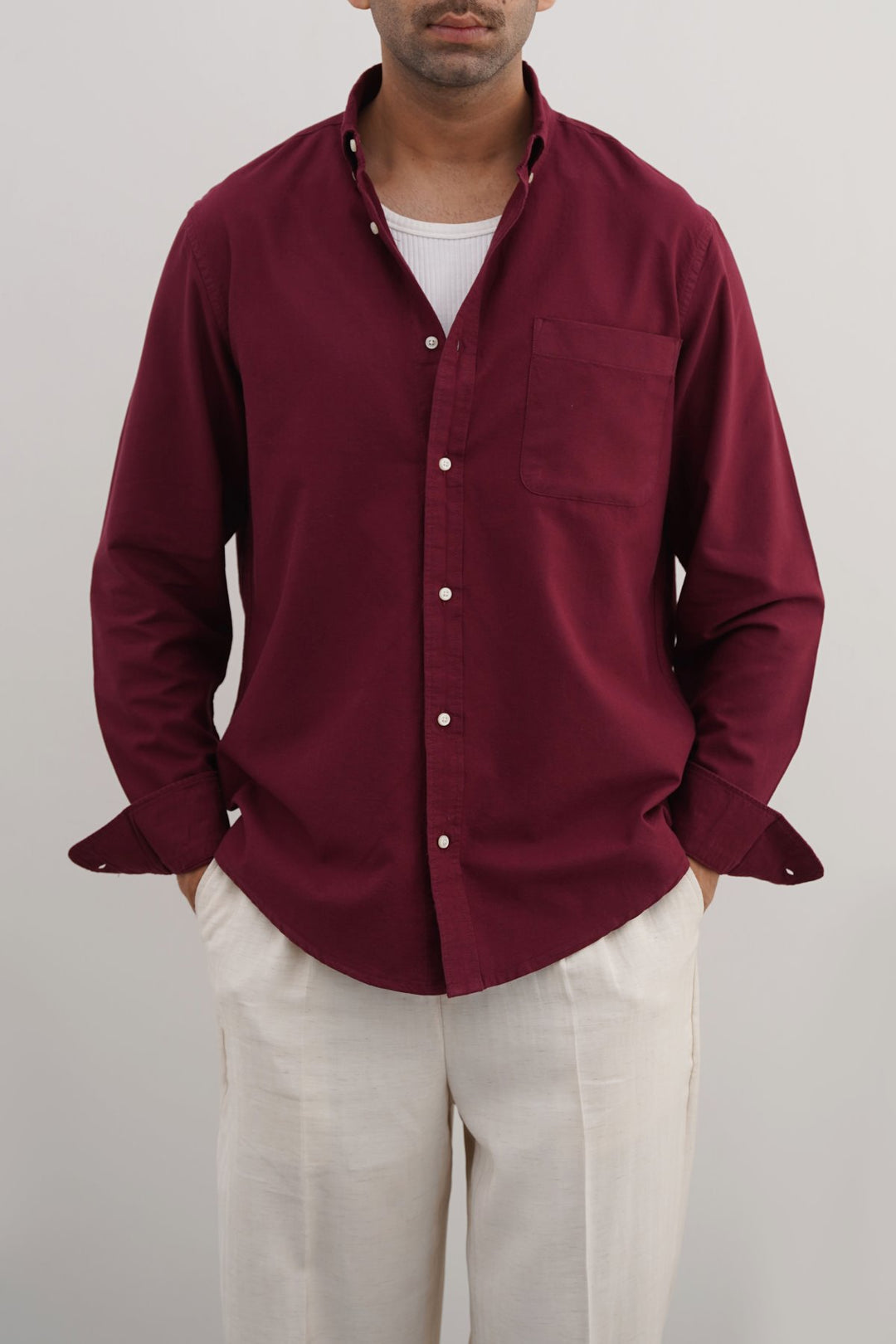 MAROON OXFORD SHIRT