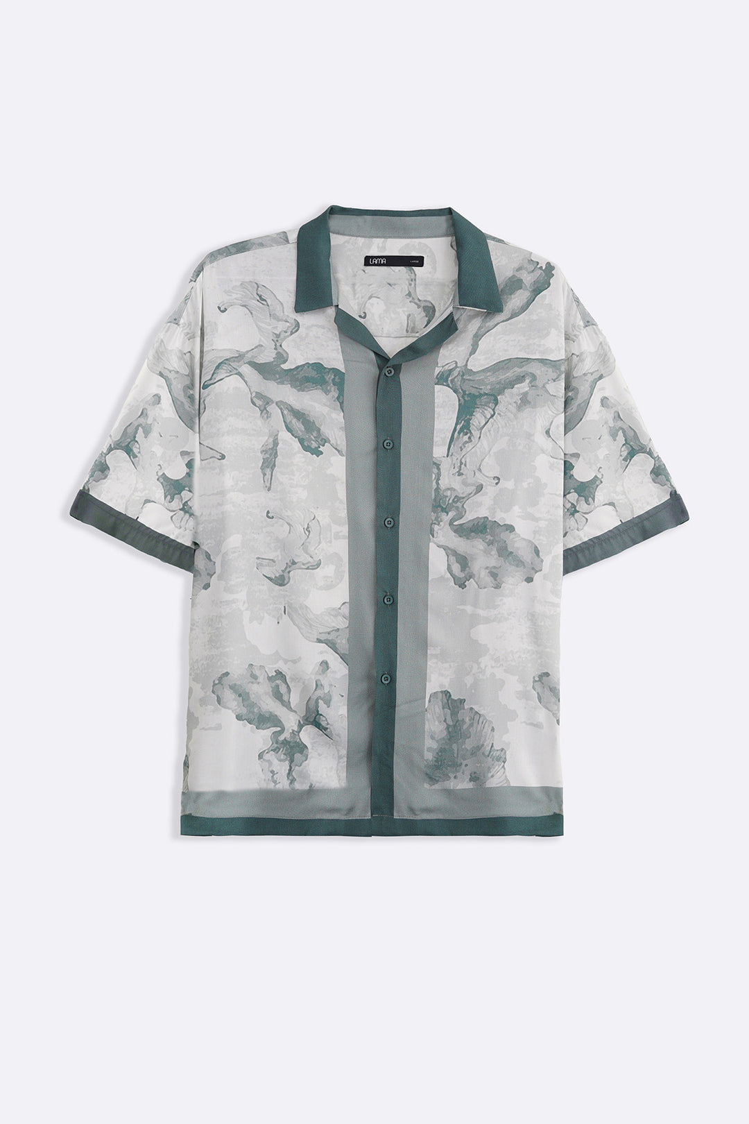 OFF WHITE AQUA FLORA SHIRT