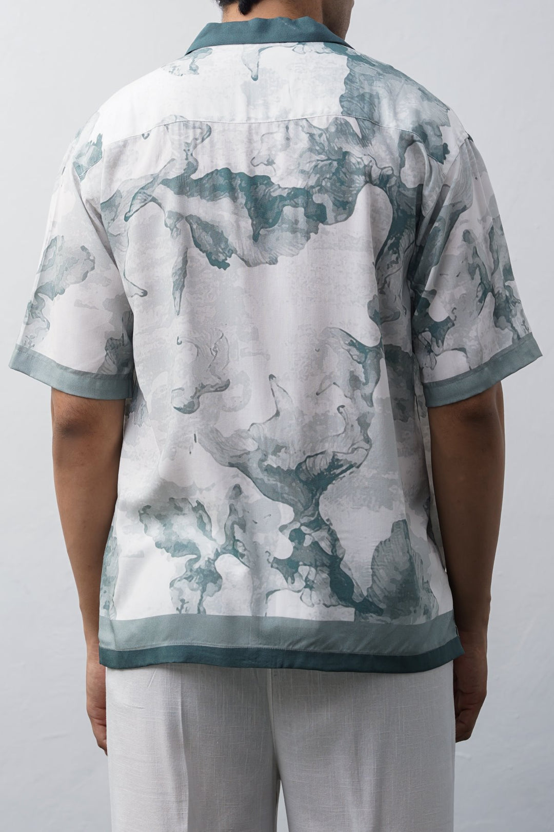 OFF WHITE AQUA FLORA SHIRT