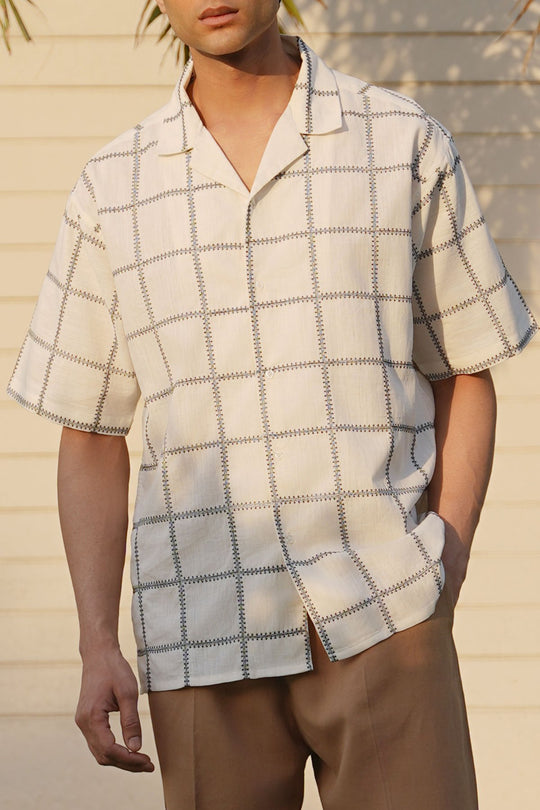 ECRU EMBROIDERED SHIRT