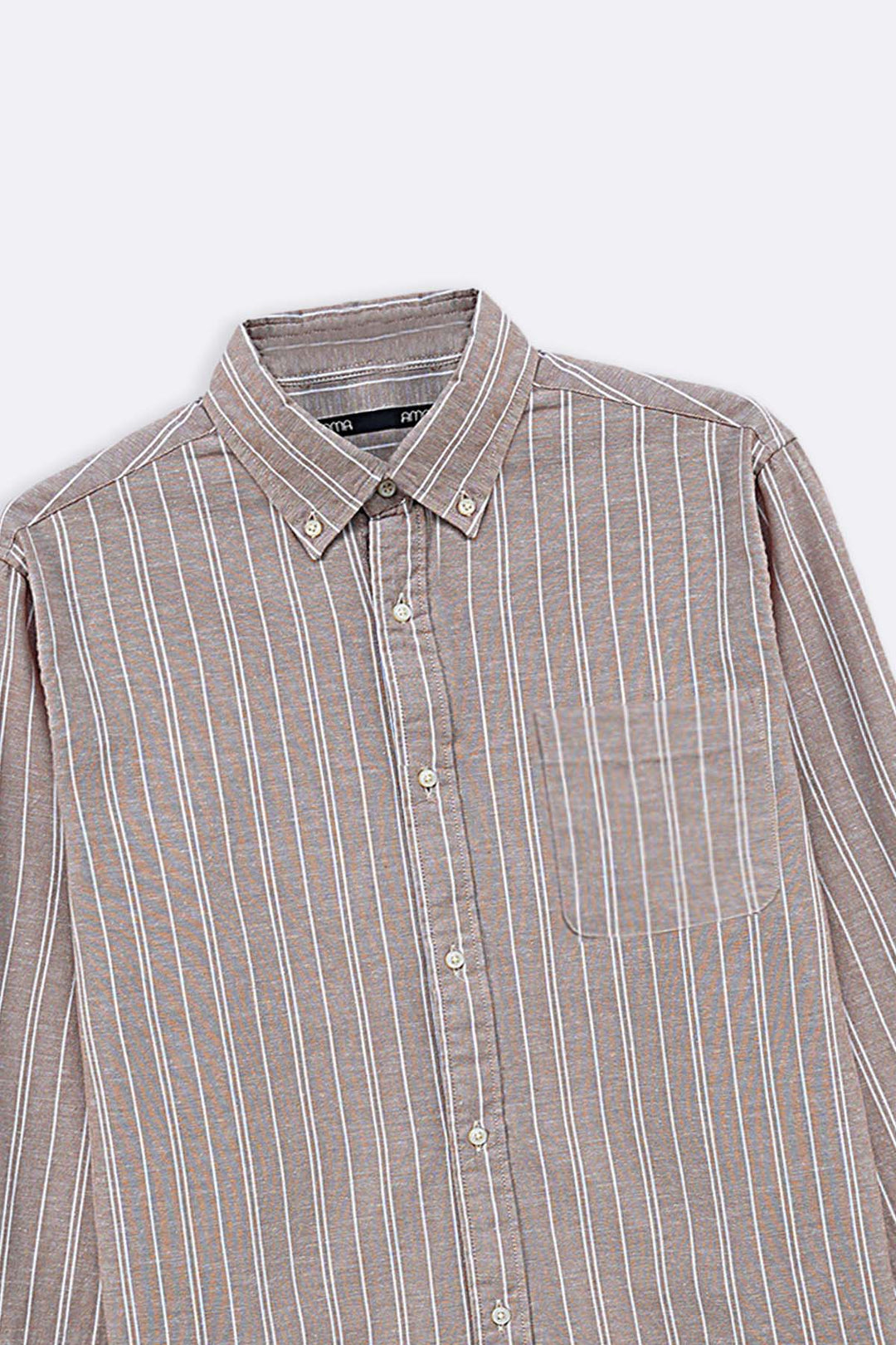 LINEN-BLEND STRIPED SHIRT
