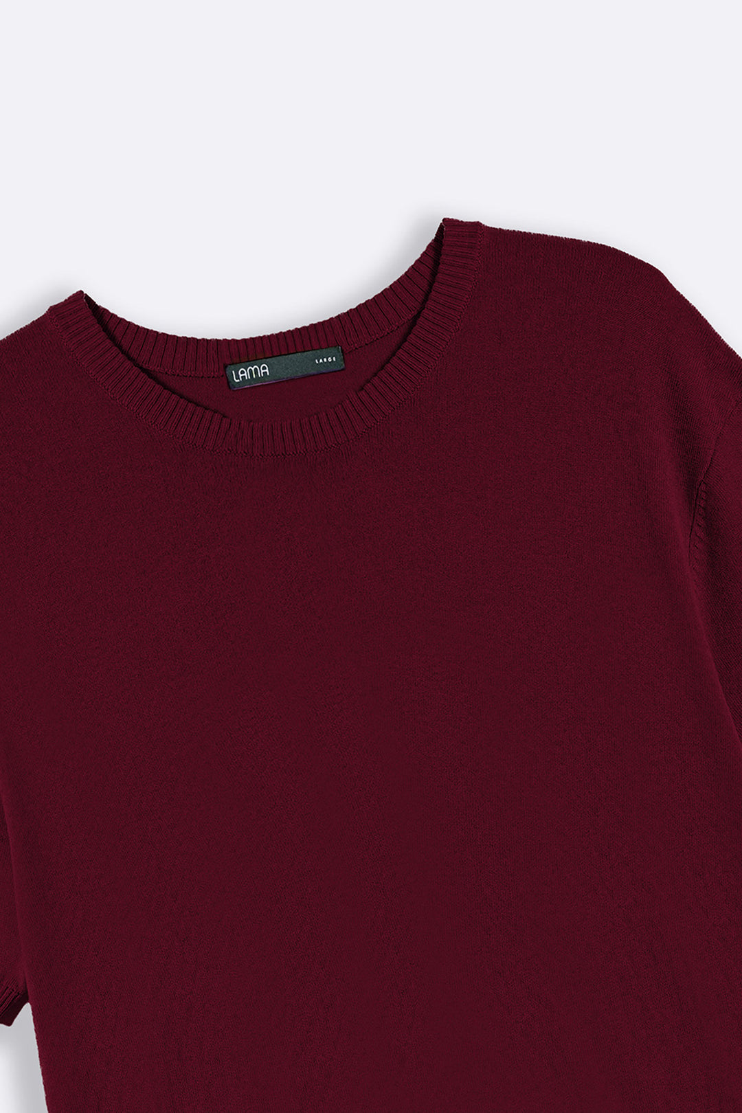 MAROON VISCOSE KNIT TEE