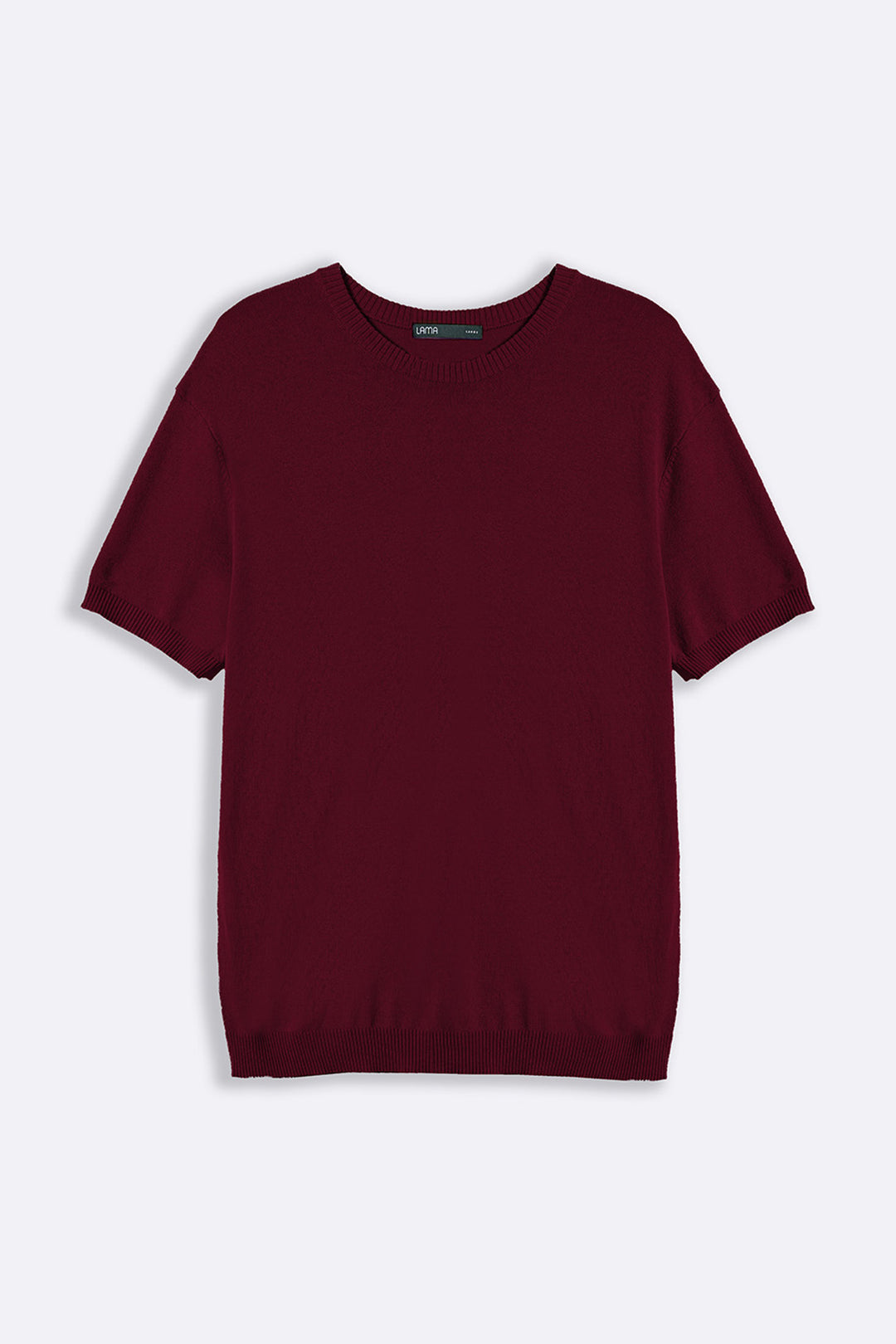 MAROON VISCOSE KNIT TEE