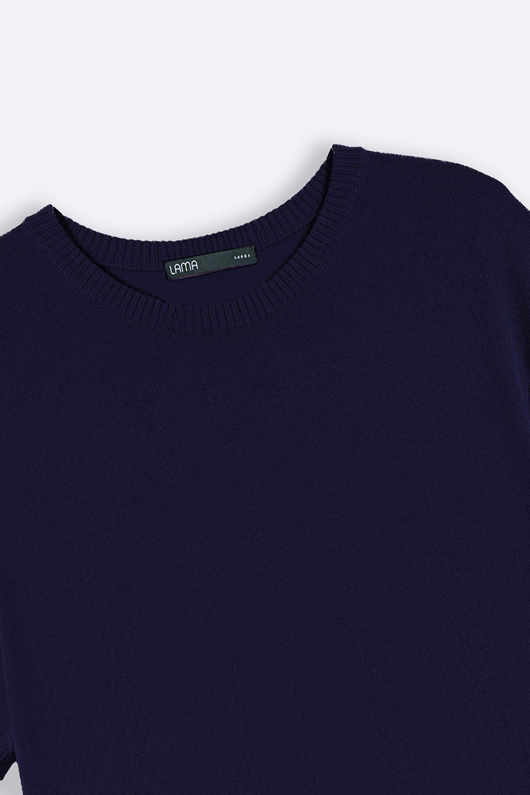 NAVY VISCOSE KNIT TEE