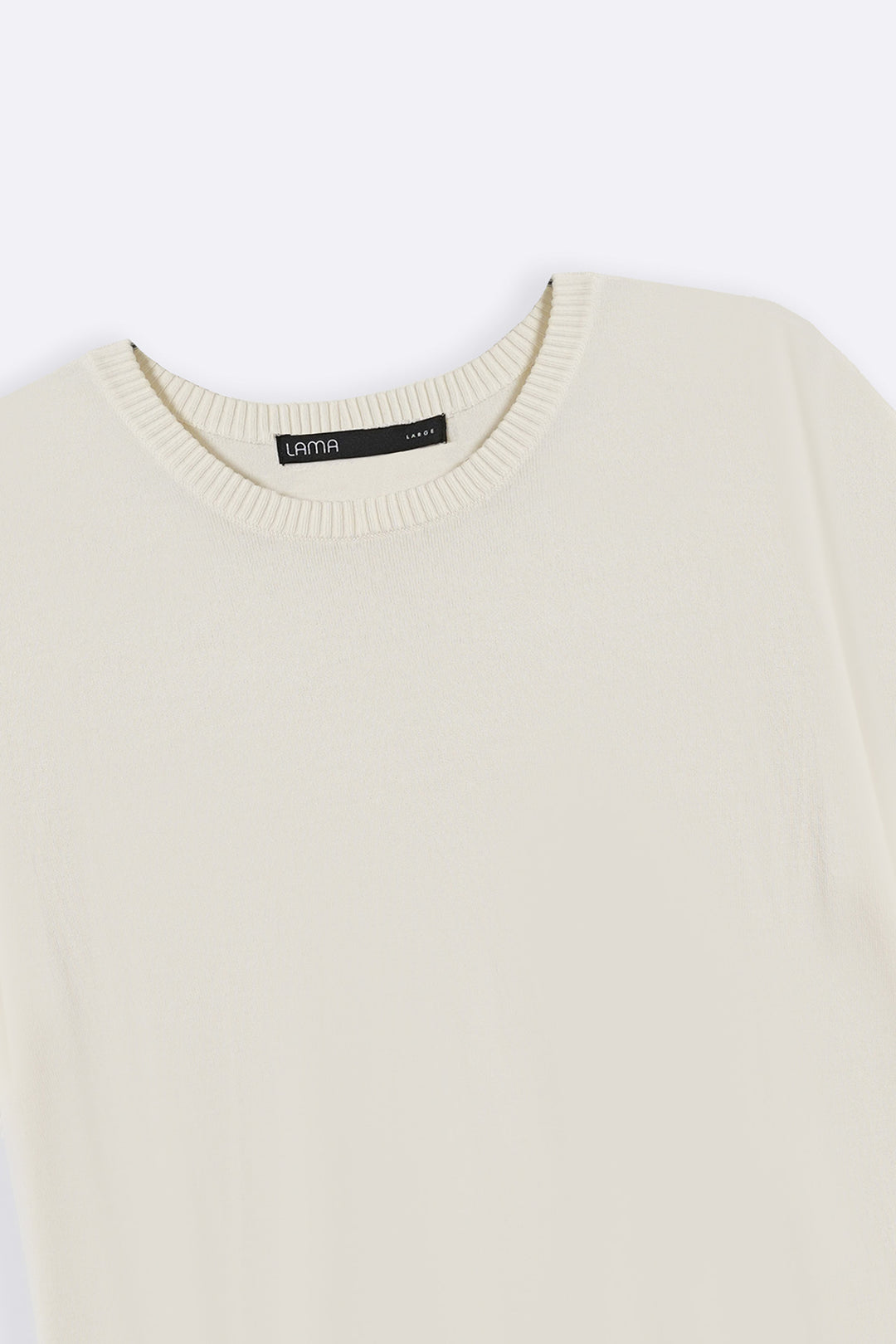 OFF WHITE VISCOSE KNIT TEE