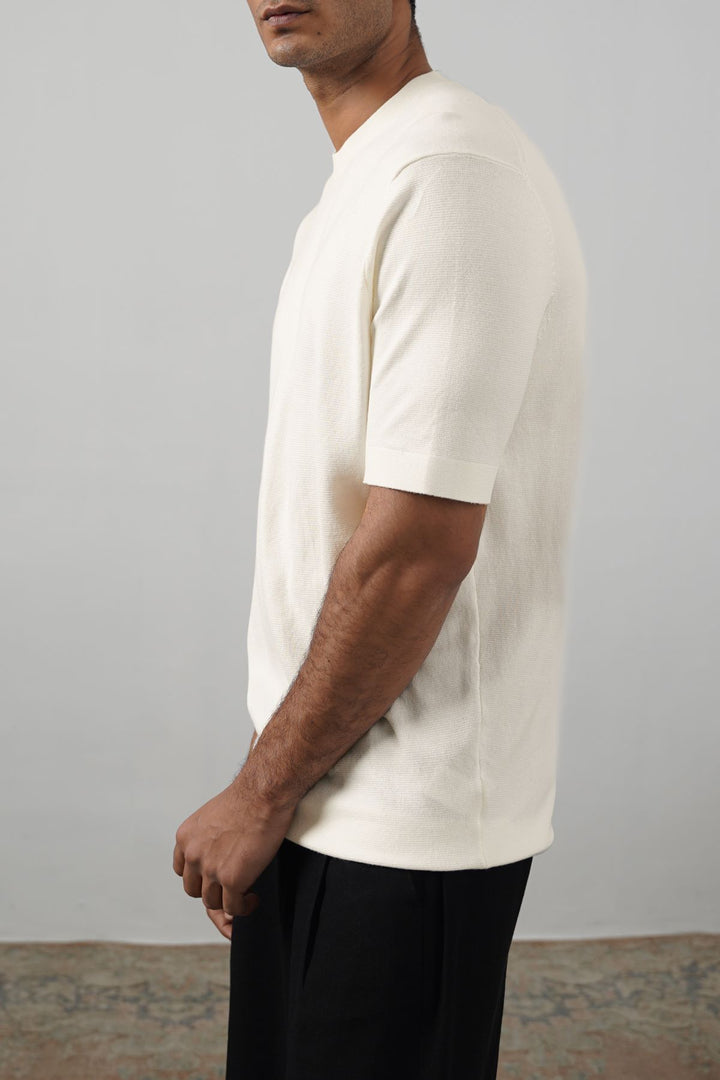 IVORY SNUG KNIT TEE