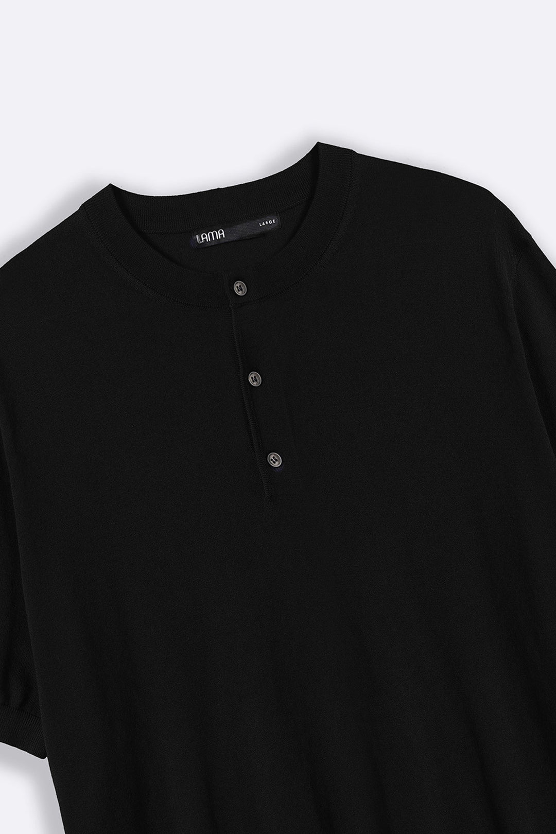 BLACK TIMELESS HENLEY