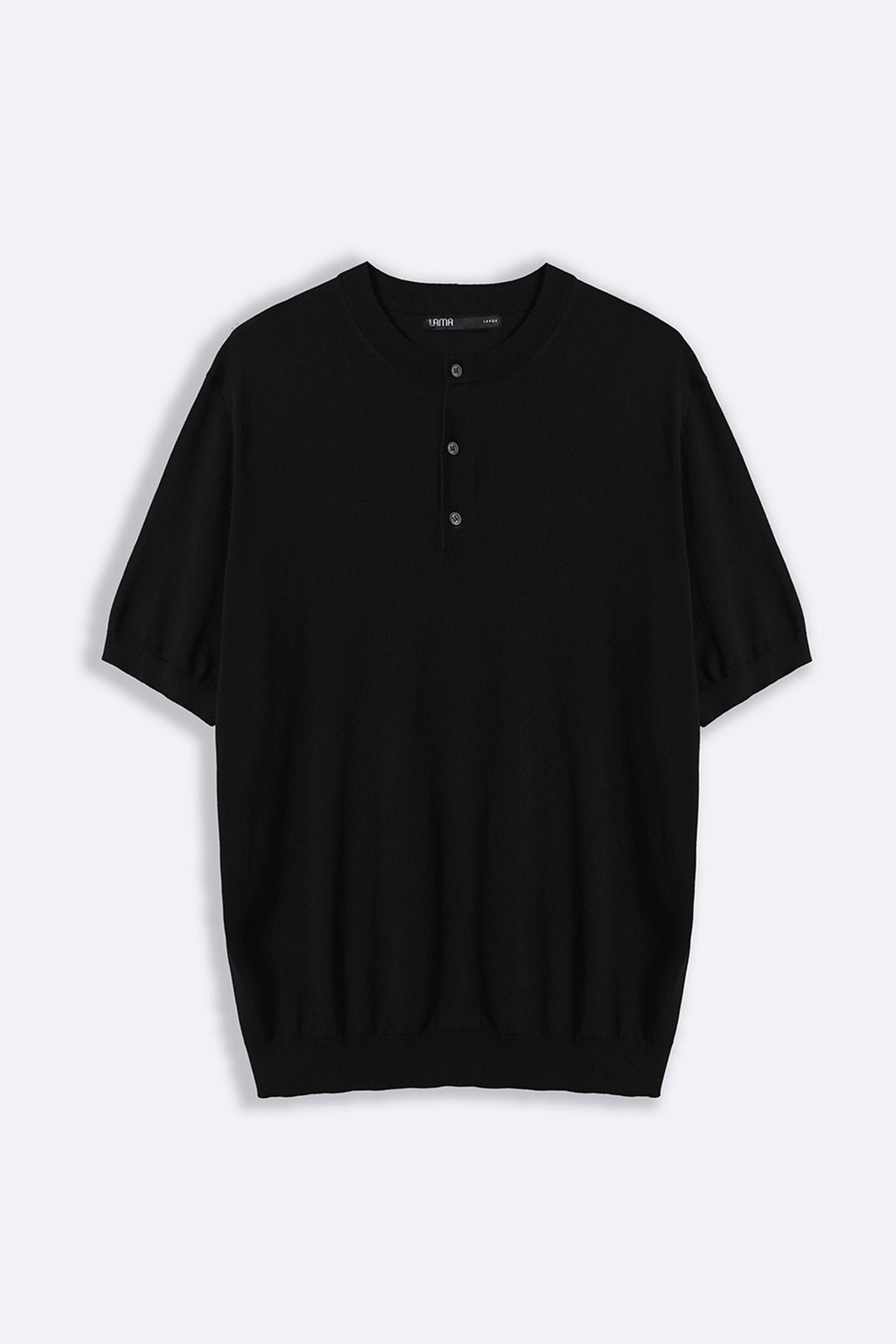 BLACK TIMELESS HENLEY