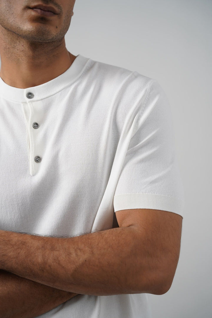 WHITE TIMELESS HENLEY