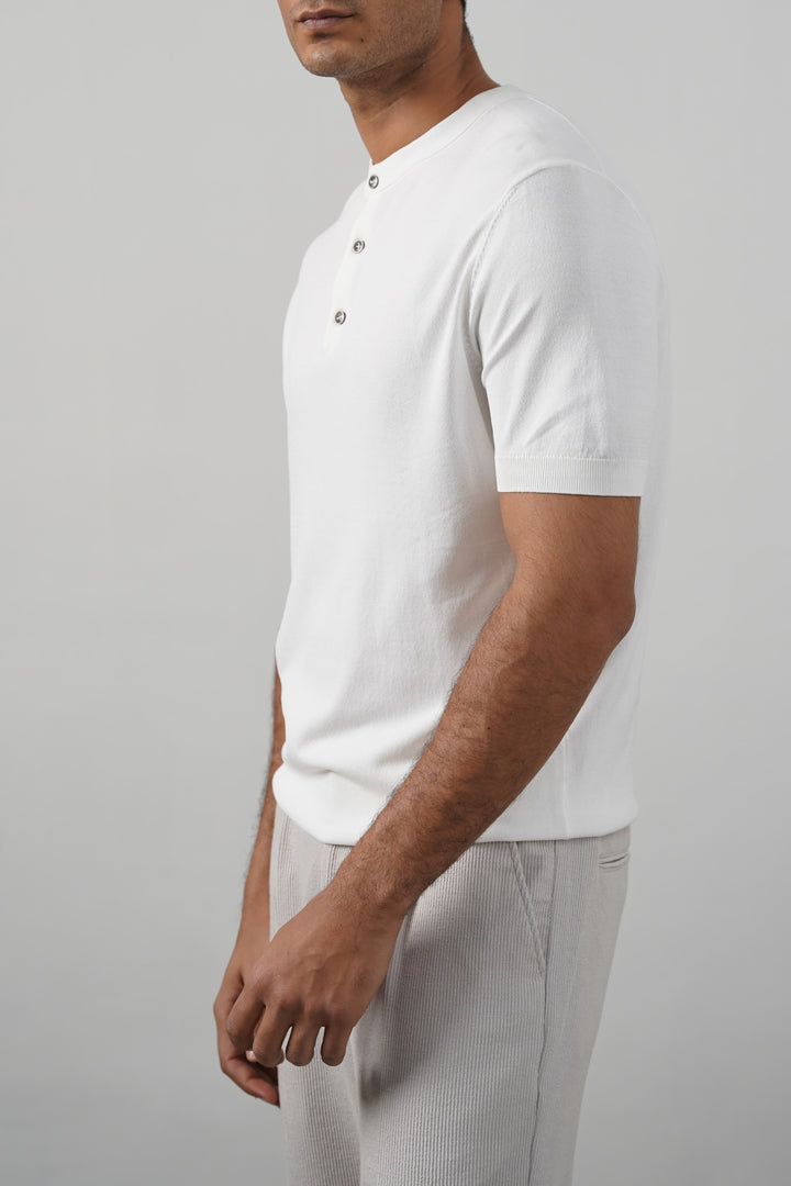 WHITE TIMELESS HENLEY