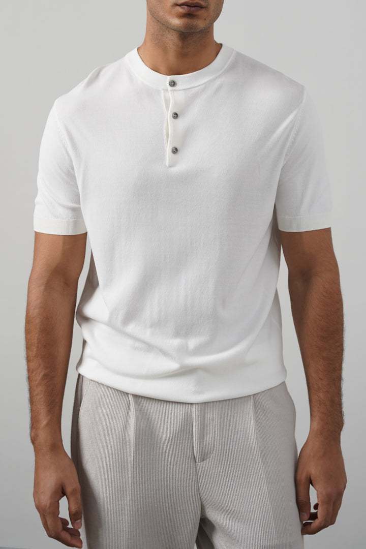 WHITE TIMELESS HENLEY