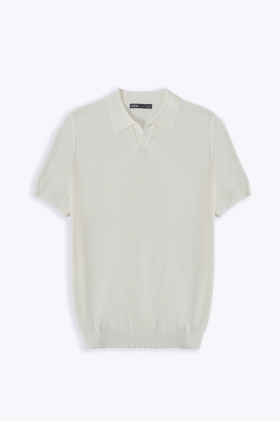 WHITE REFINED KNIT POLO