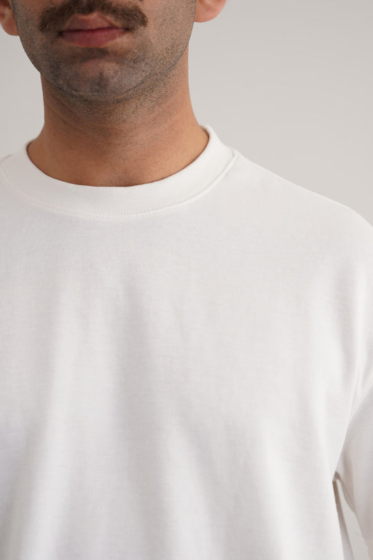OFF WHITE INTERLOCK TEE