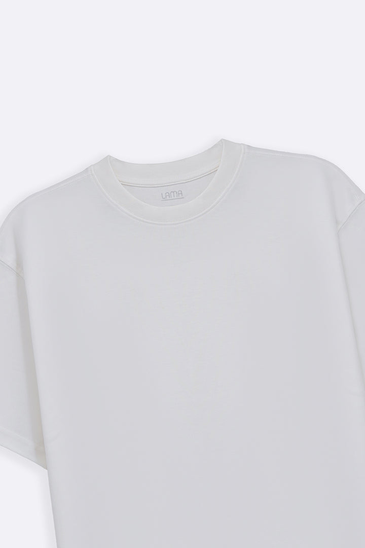 WHITE INTERLOCK TEE