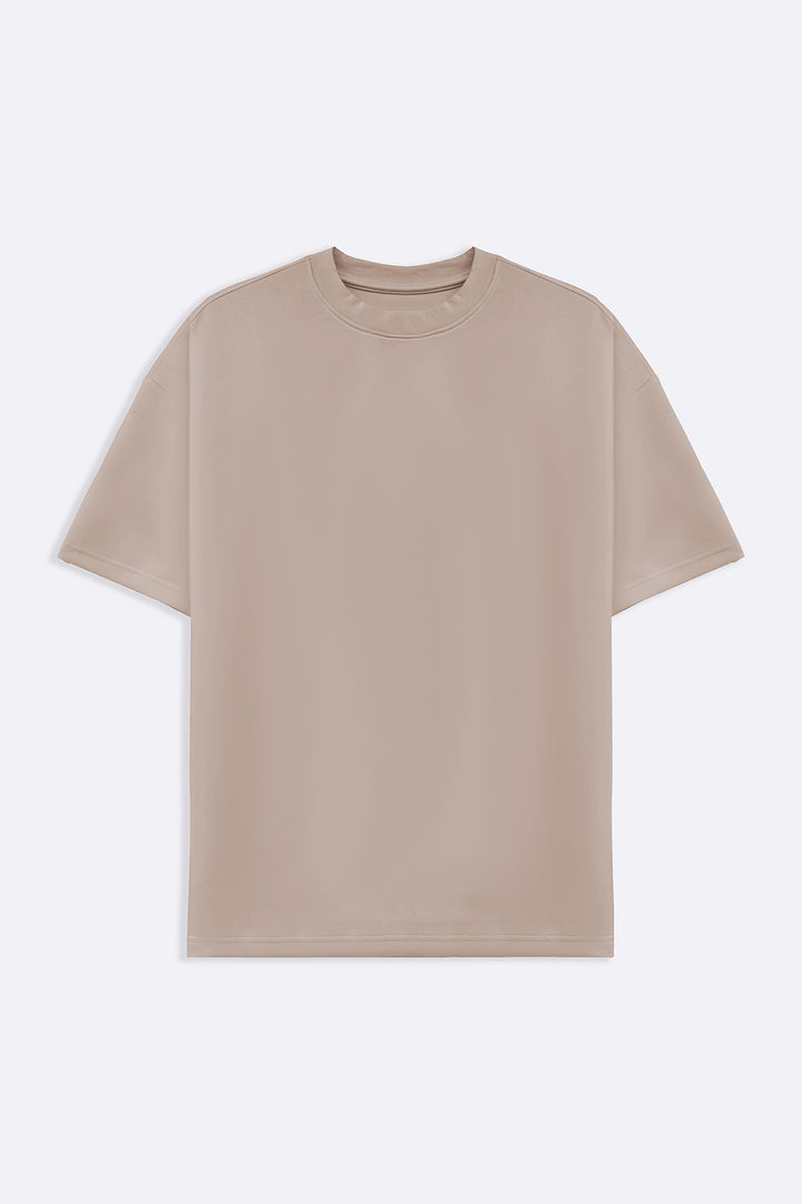BEIGE BOXY TEE