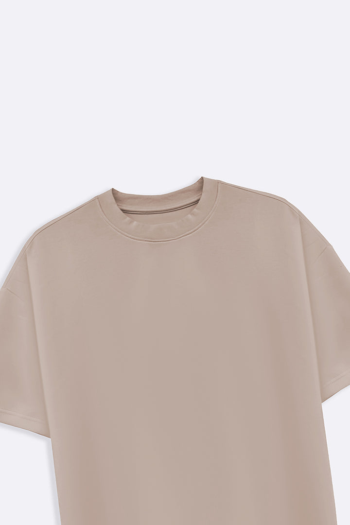 BEIGE BOXY TEE
