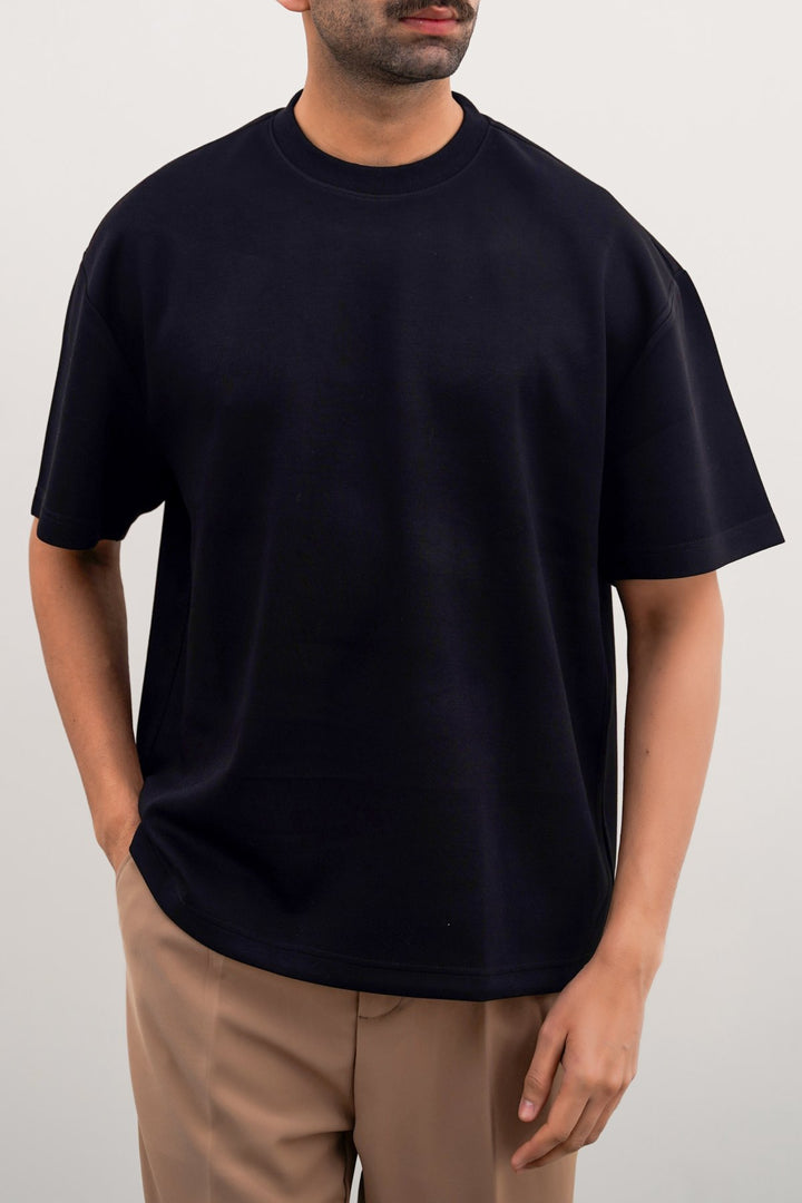 BLACK BOXY TEE
