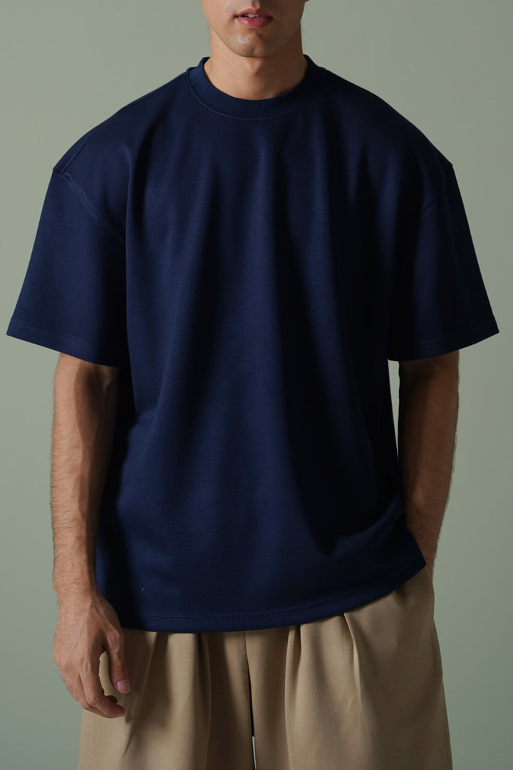 NAVY BOXY TEE