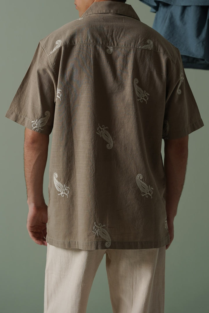 BEIGE DUNE PAISLEY SHIRT