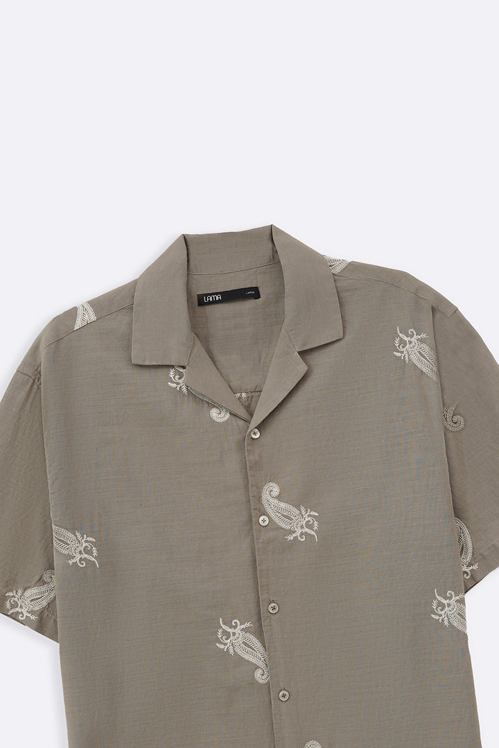 BEIGE DUNE PAISLEY SHIRT