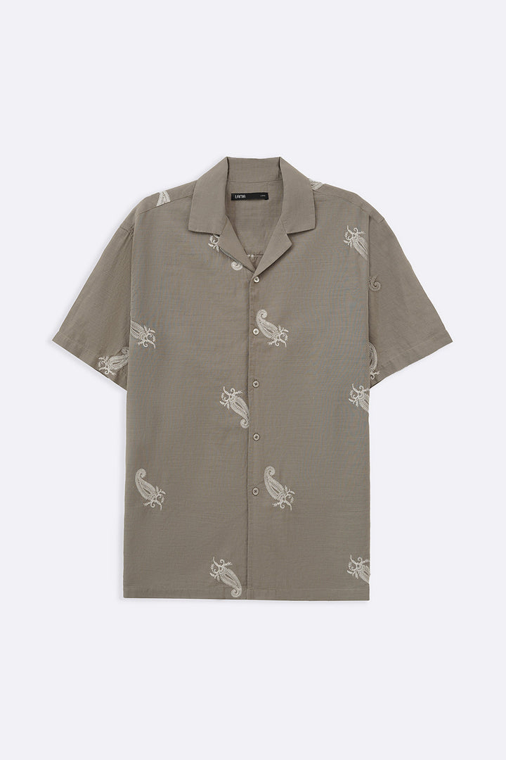 BEIGE DUNE PAISLEY SHIRT