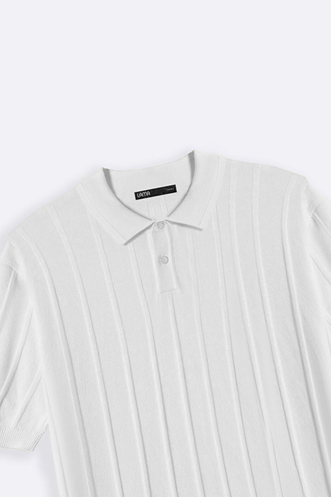 OFF WHITE VISCOSE KNIT POLO