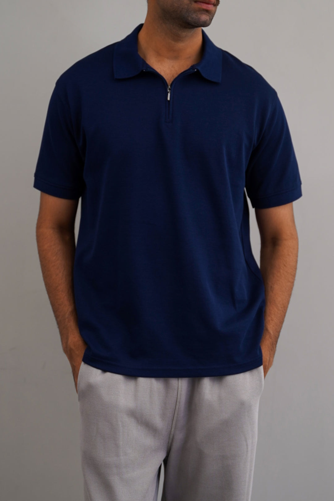QUARTER ZIP POLO