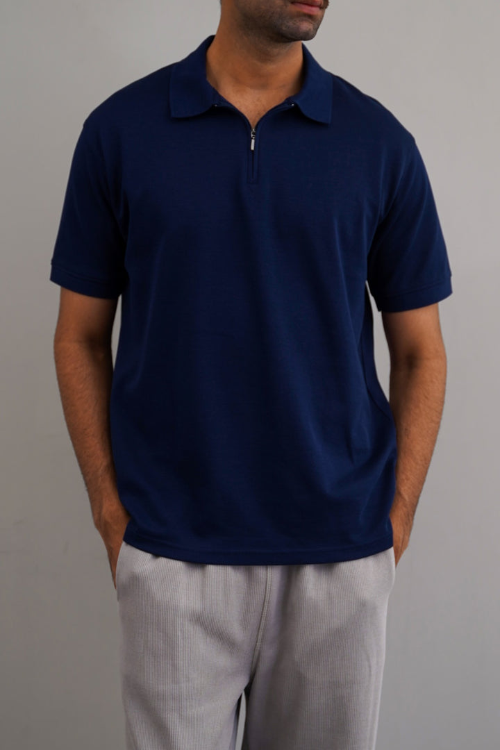 QUARTER ZIP POLO