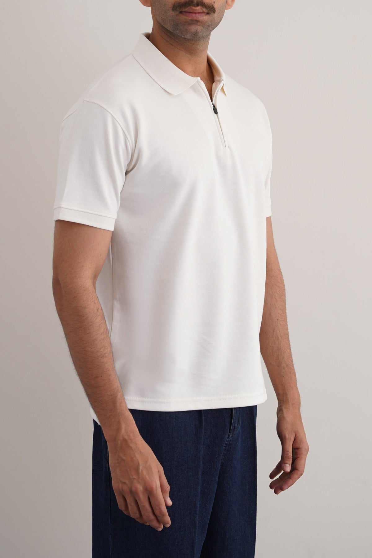 【定価以下】everyone polo shirt (WHITE) QUARTER ZIP POLO – Lama Retail
