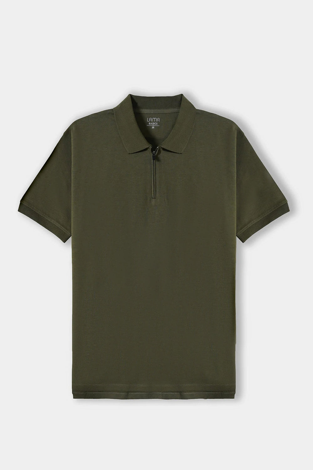 OLIVE QUARTER ZIP POLO
