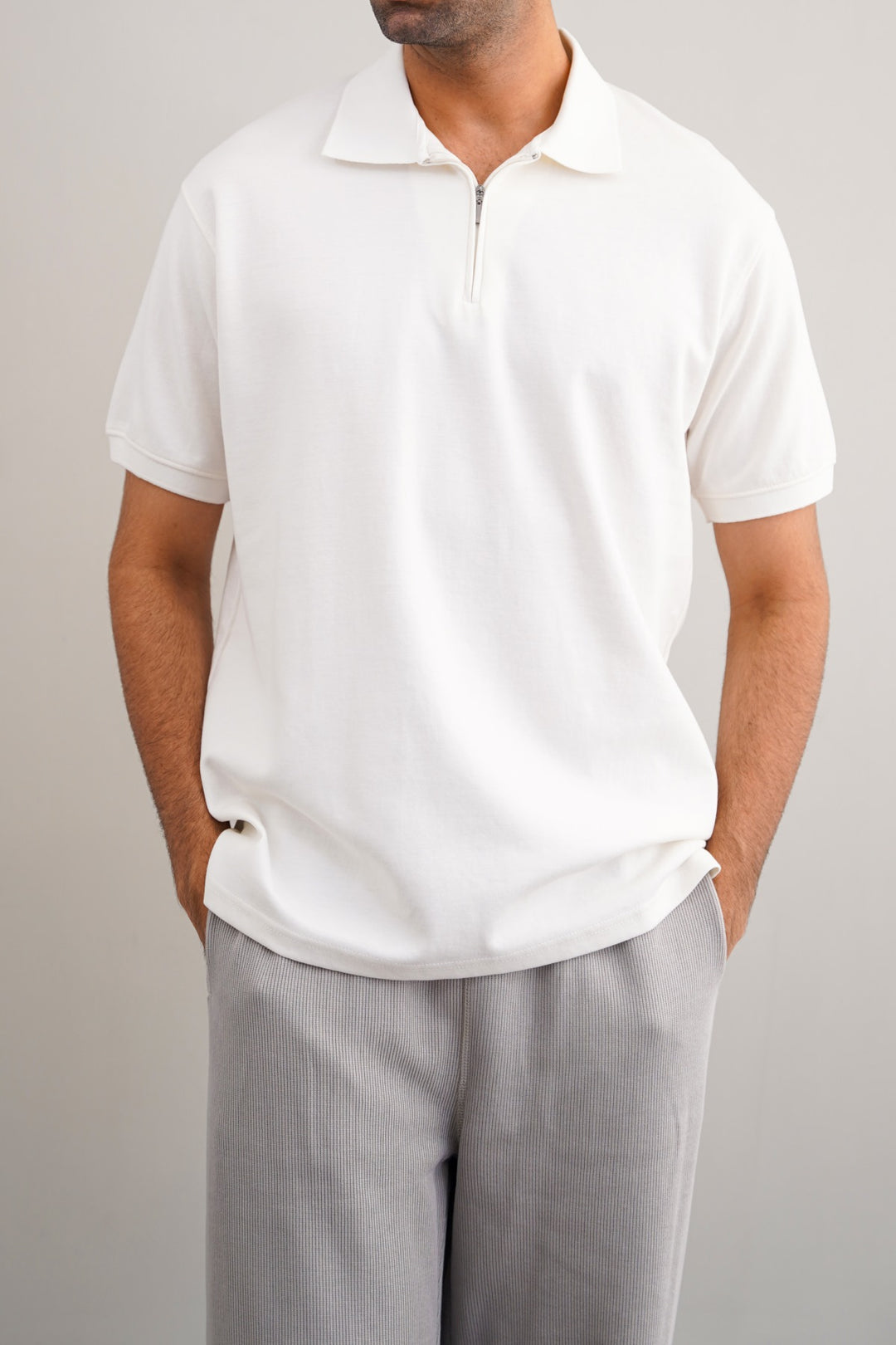 QUARTER ZIP POLO