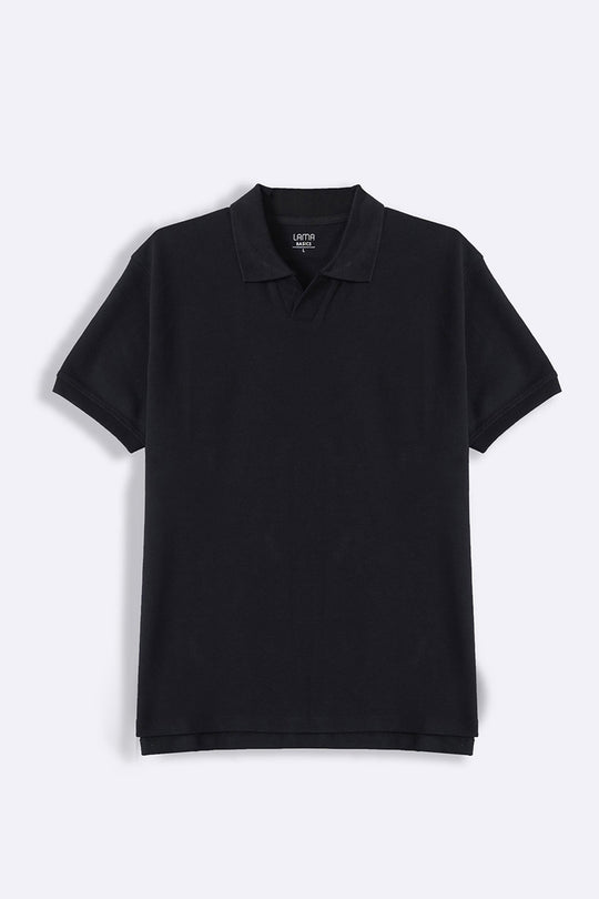 BLACK JOHNNY COLLAR POLO