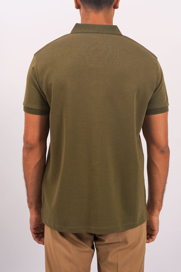 OLIVE JOHNNY COLLAR POLO