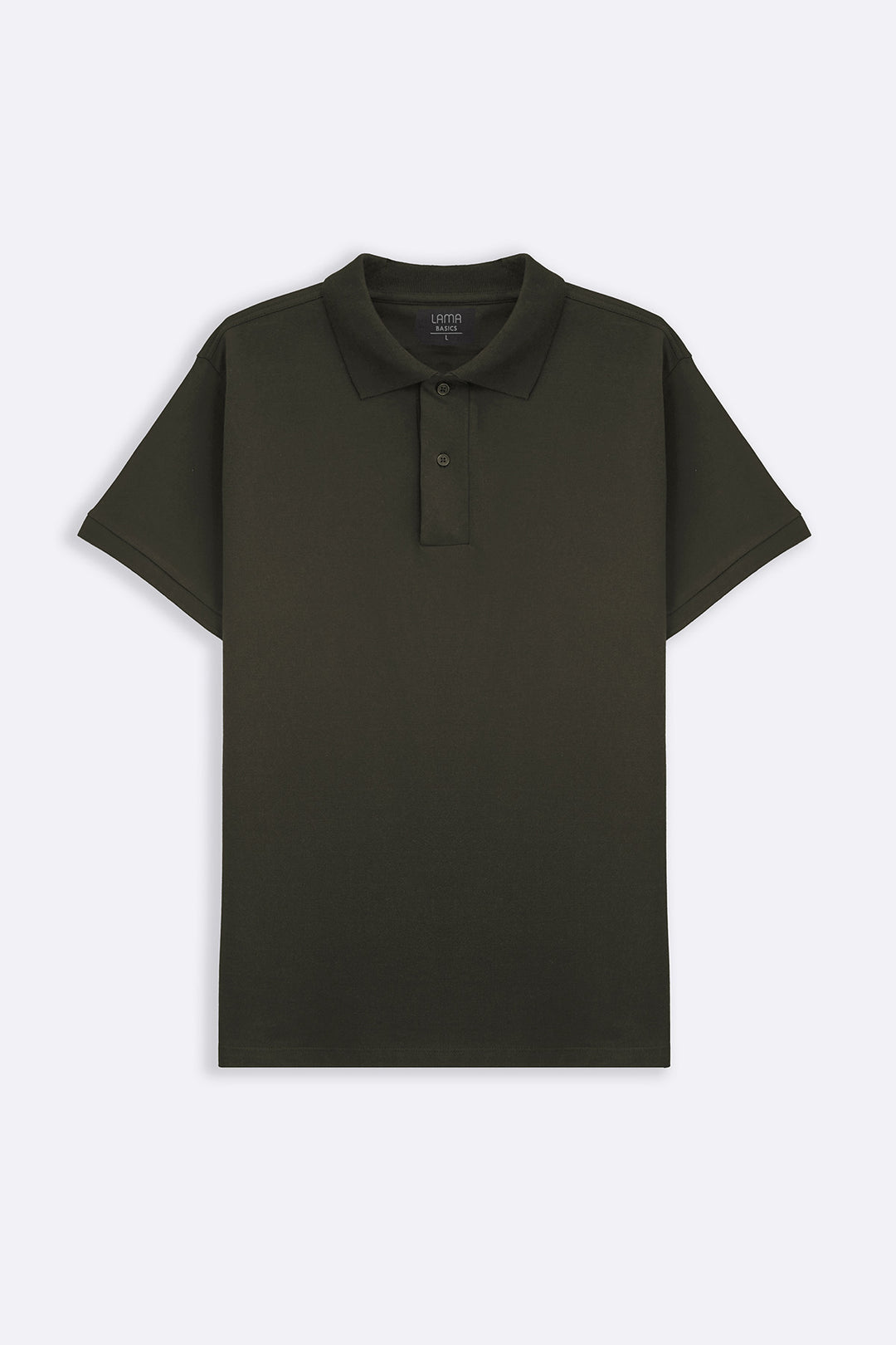 OLIVE COTTON POLO SHIRT