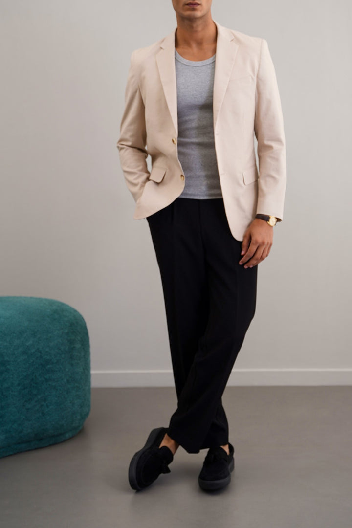 IVORY RESORT LINEN BLAZER