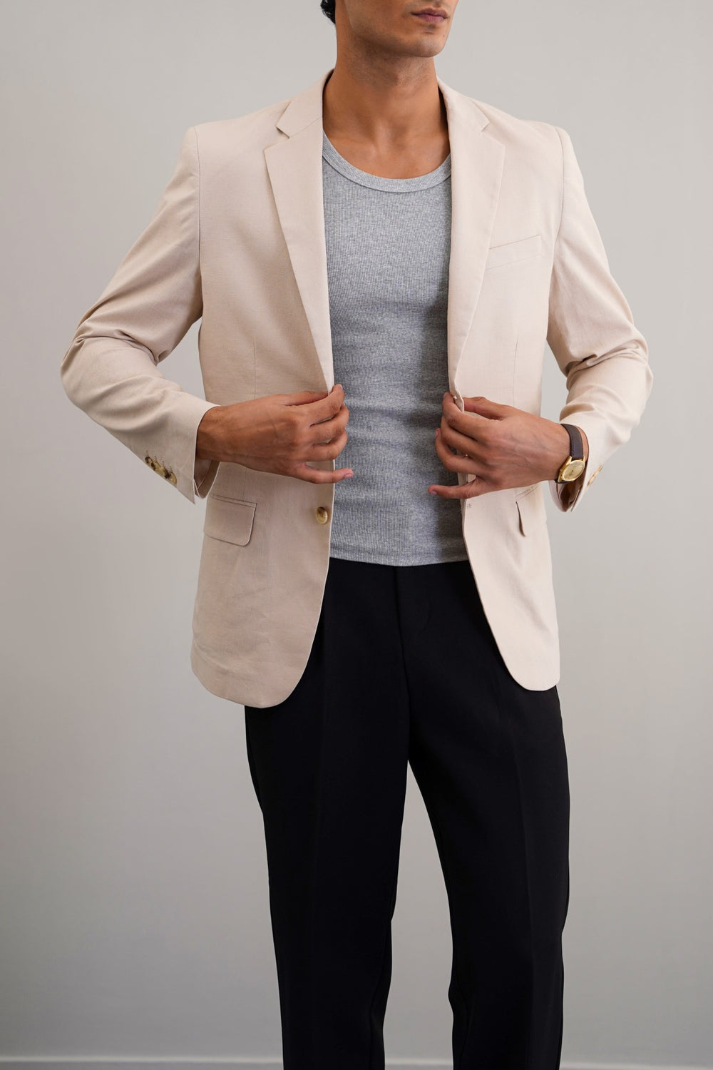 IVORY RESORT LINEN BLAZER