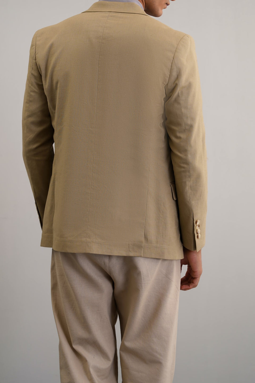 TAUPE RESORT LINEN BLAZER