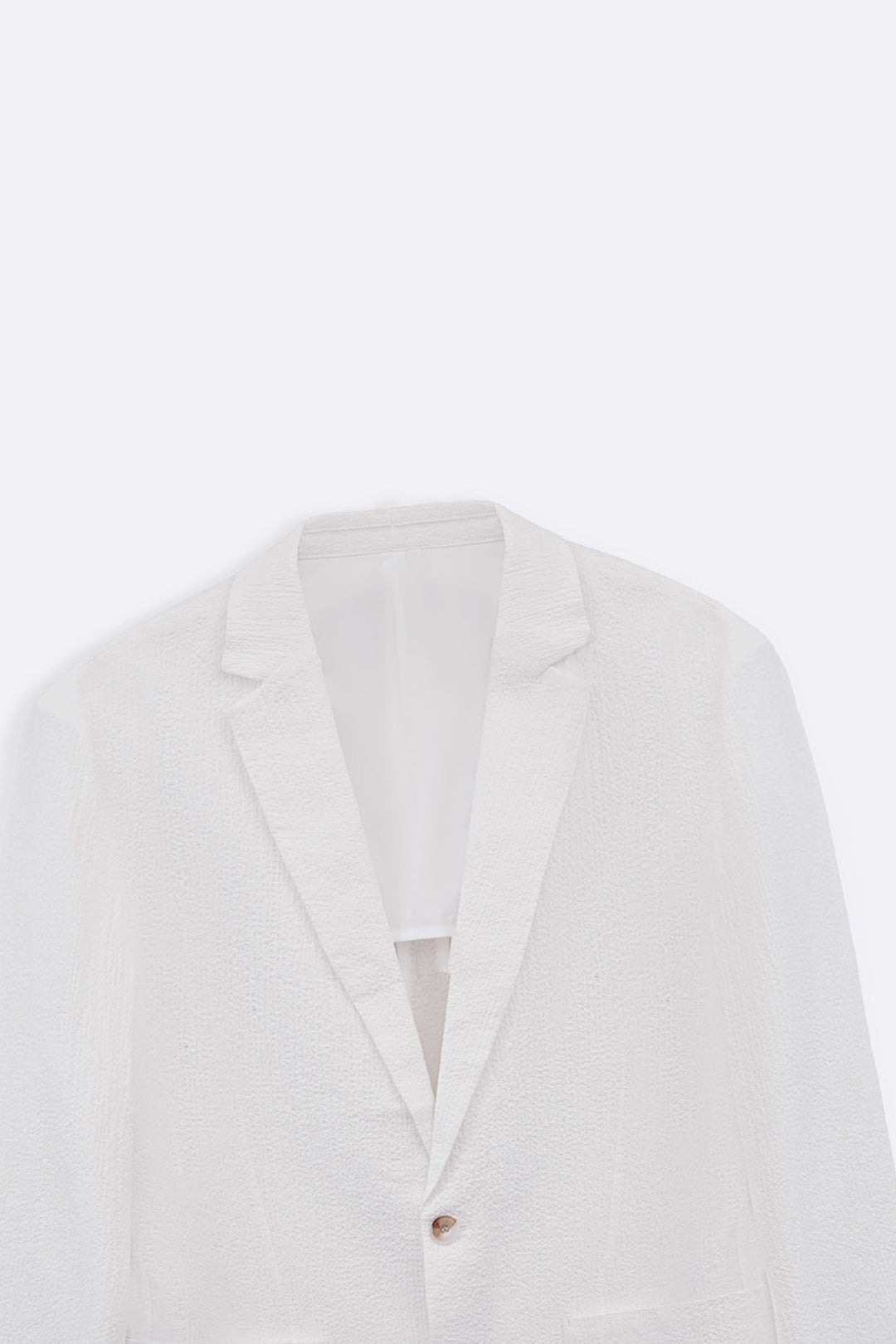 WHITE SEERSUCKER BLAZER